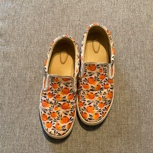 Bucket Feet Orange Sneakers with Elastic Slip-On Design